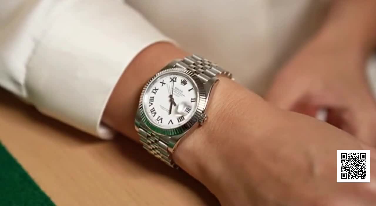 Timeless Rolex Datejust 41 with Elegant White Roman Dial